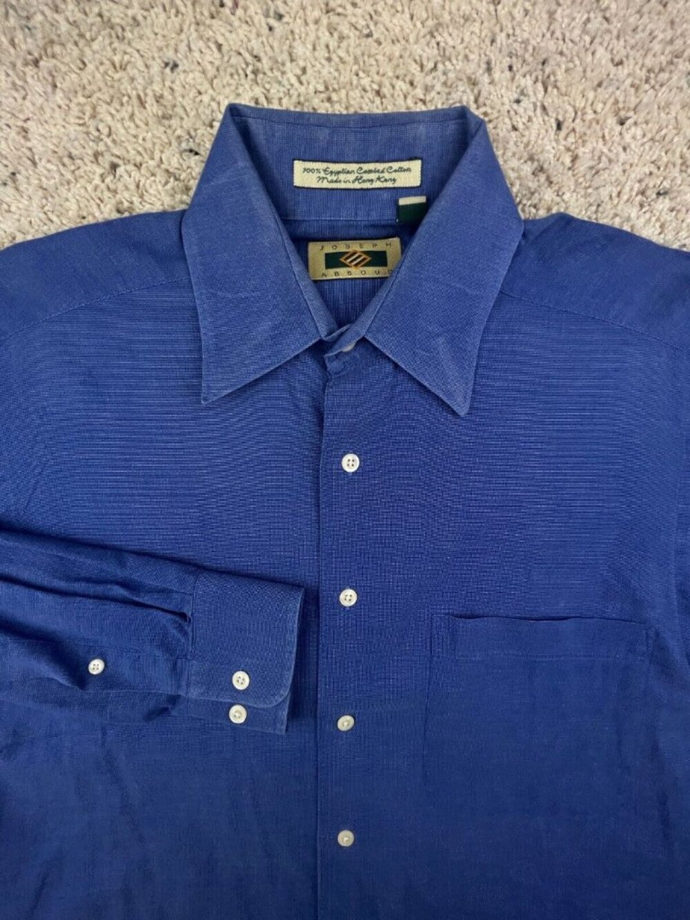 Joseph Abboud Button Up Shirt Men’s 15.5 34/35 Long Sleeve Blue Point Collar